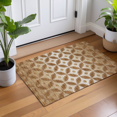 Machine Washable Indoor/Outdoor Lockway ACN2423 Geometric Rug