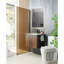 Meuble-lavabo de salle de bain mural 24 po avec porte-serviettes flottant noir et noyer-494908743