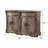 Menlo 68''L 2-Drawer Server with Marble Top in Antique Silver