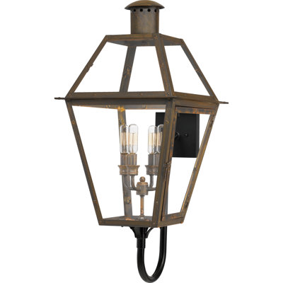 Rue De Royal 4-Light Industrial Bronze Outdoor Wall Lantern
