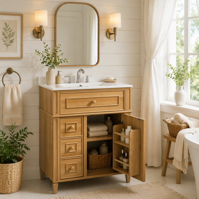 Meuble-lavabo de salle de bain avec lavabo