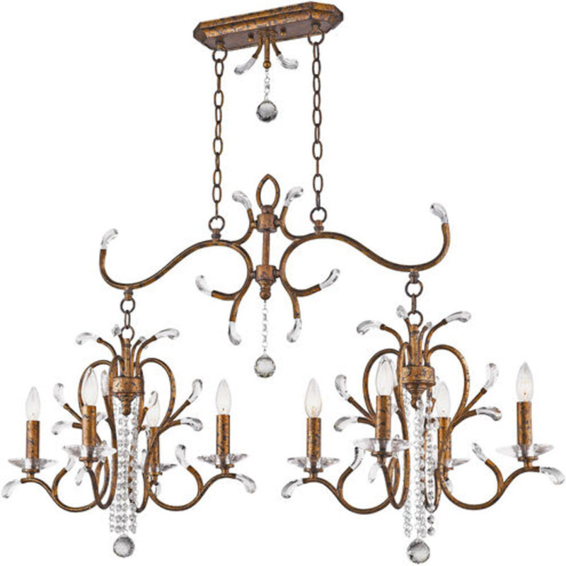 Lustre classique à 8 lumières de style bougie