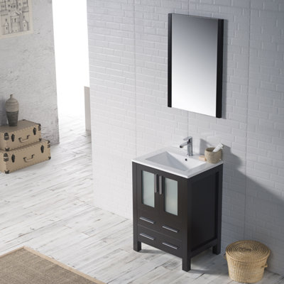24" Single Bathroom Vanity with Sink