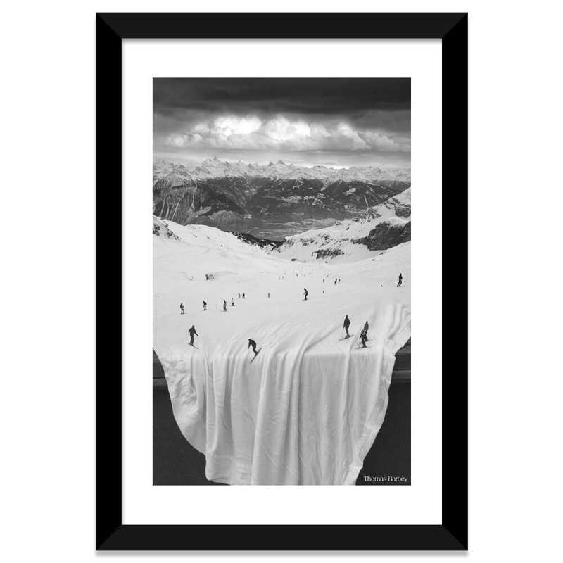 «Oh drap! Reproduction de photo sur toile tendue, H 32 po x l 24 po x P 1 po, Papier encadré noir