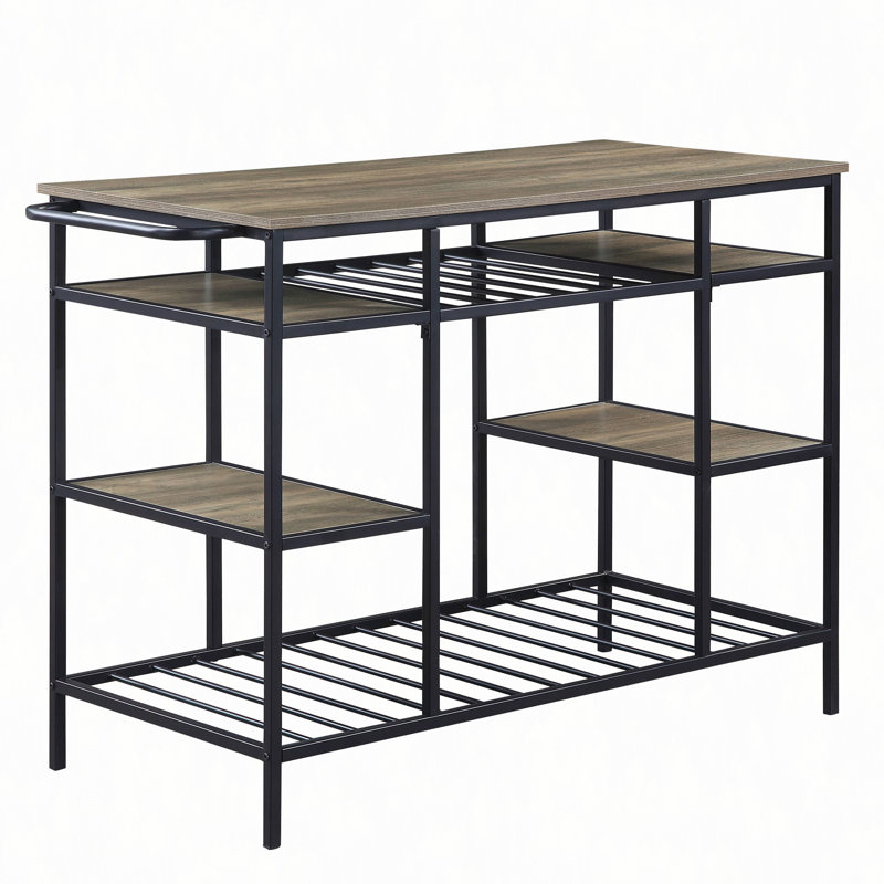 Lona Rustic Oak & Kitchen Island