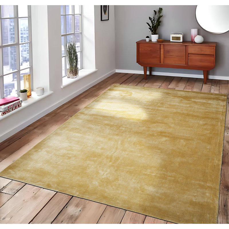 Neals Solid Colour Hand Woven Area Rug, Rectangle 195 x 300cm