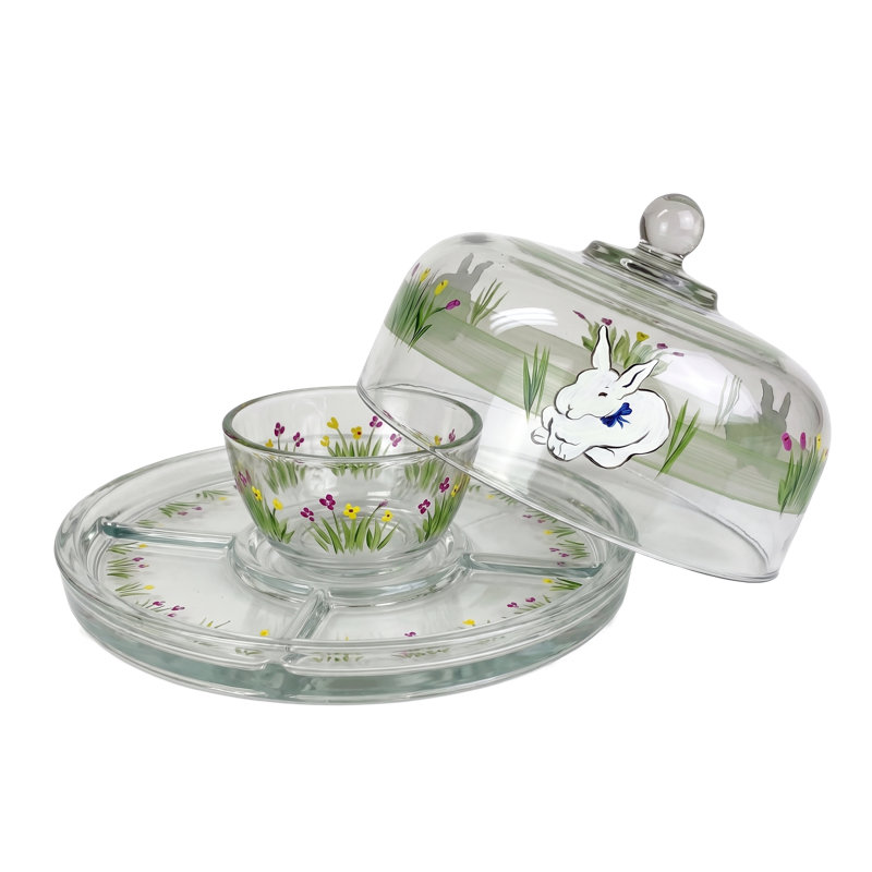 Présentoir à gâteaux lapin et tulipe Nassau