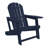Outdoor Poly 3-Piece Set Adirondack Chair With Ottoman And Side Table-118433072