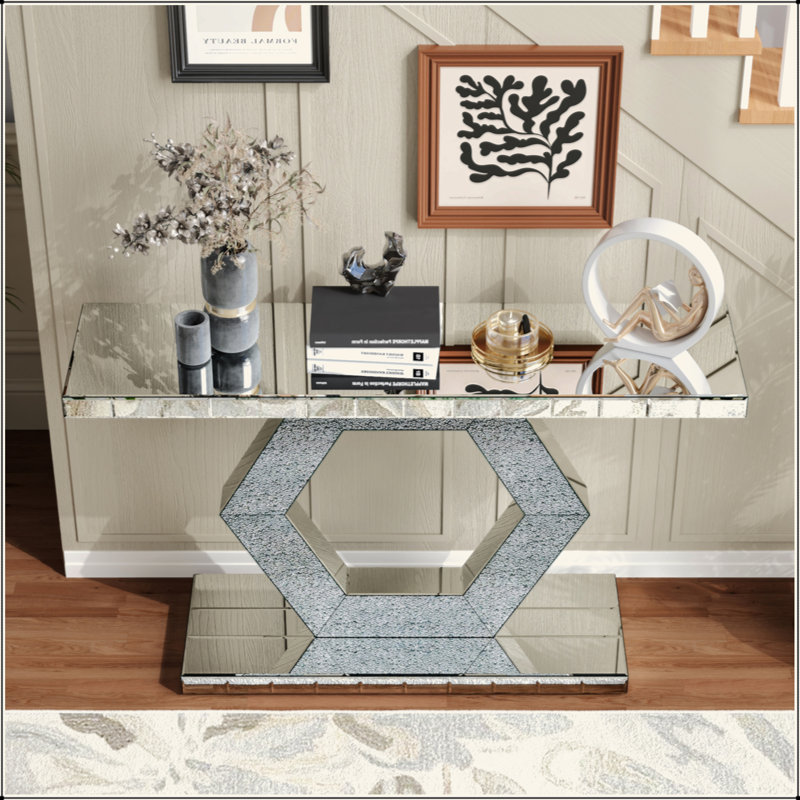 Miroir d'entrée hexagonal en cristal Sparkling