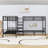 Twin over Twin Metal Bunk Bed with Multi-Tier Storage Shelves and Reinforced Guardrail