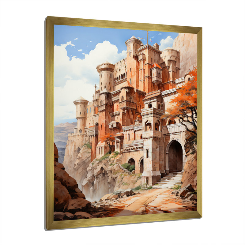 Impression sur toile Fortress Majestic Guardians, H 20 po x l 12 po x P 1 po, Encadrement doré