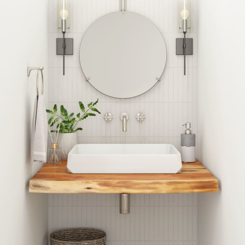 Solid Wood Table Top, 2.5cm H x 80cm W x 60cm D