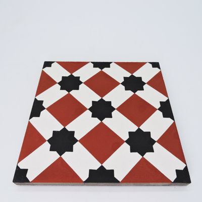 Ait Baha 8" x 8" Cement Patterned Wall & Floor Tile