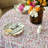 Round Tablecloth - Pink and Green Floral pattern-108347023