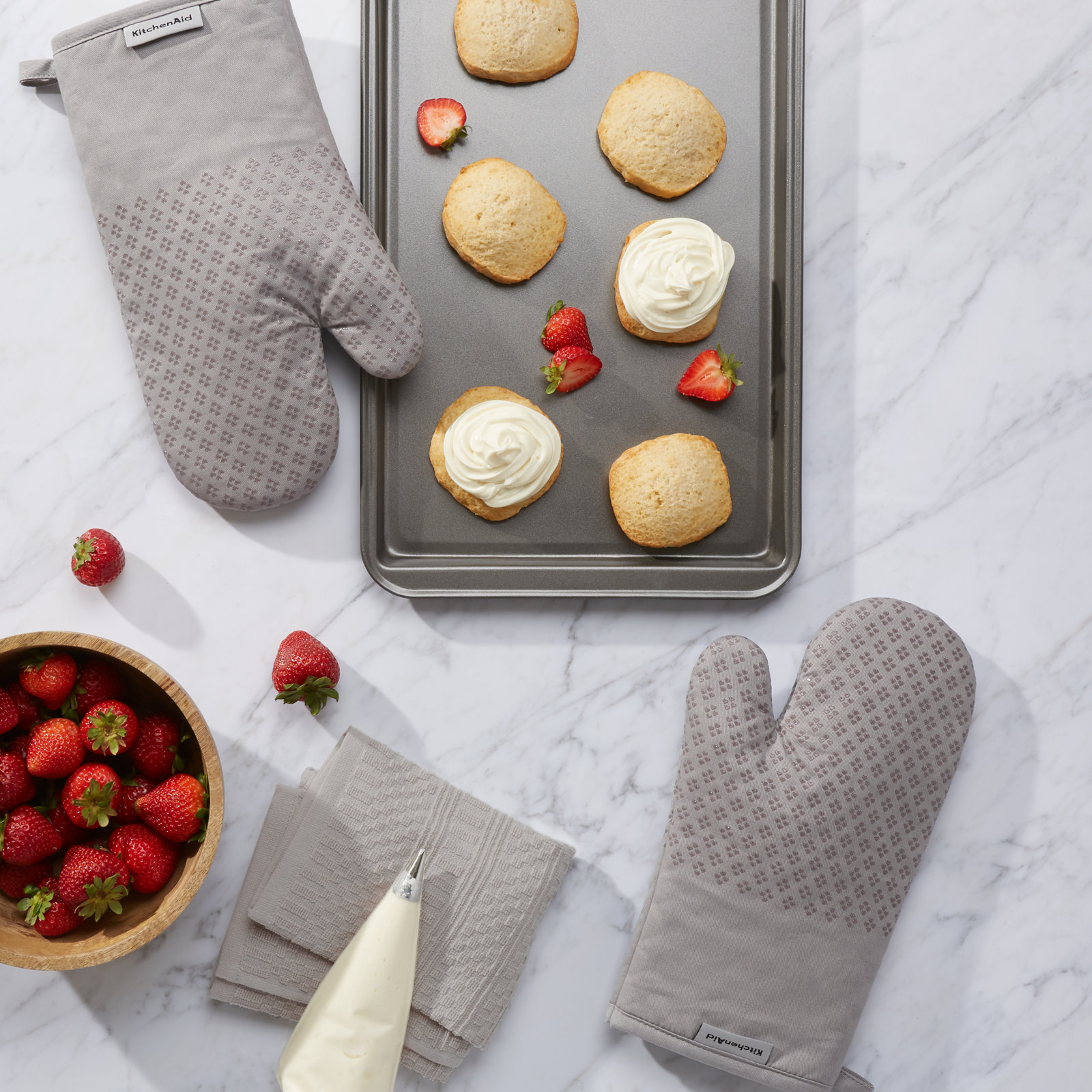KitchenAid Asteroid Oven Mitt, Gray