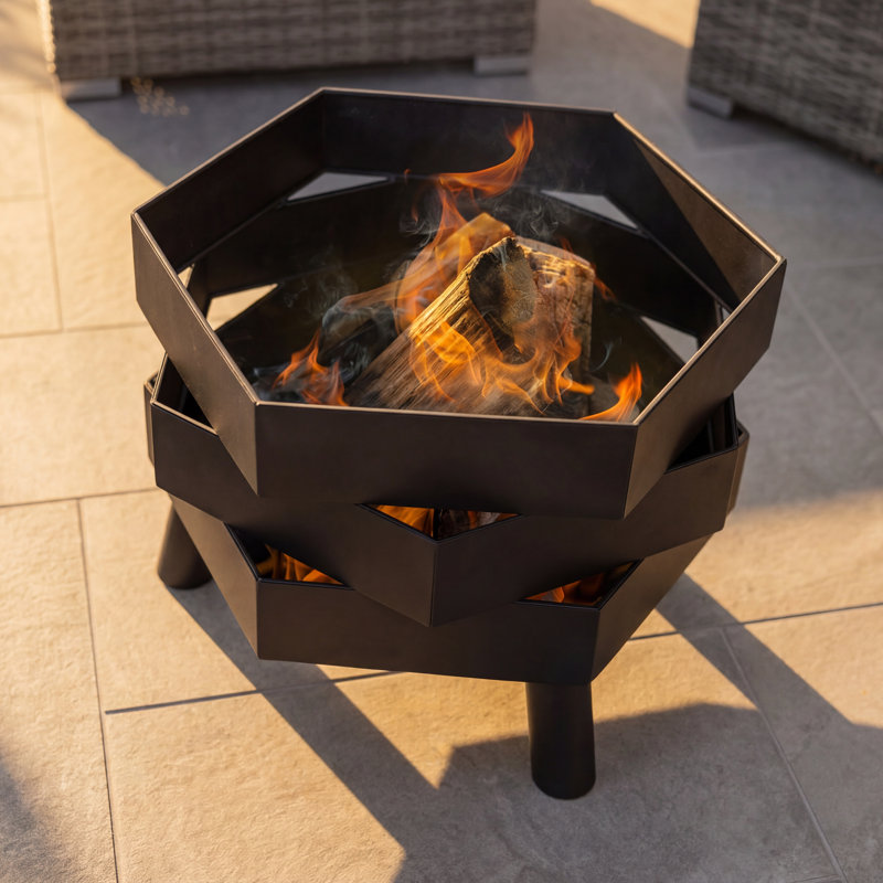 Hexagon Steel Smokeless Fire Pit