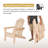 Breeona Wood Folding Adirondack Chairs with Folding Table Set-91603878