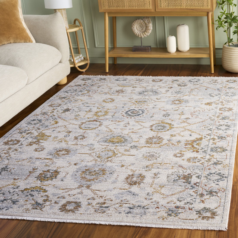Vintage Rosewood 500 Performance Floral Indoor Rug, Rectangle 8' x 9'6"