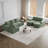 Boneless L-Shaped Chenille Cloud Sectional Sofa with double Chaises-263951080