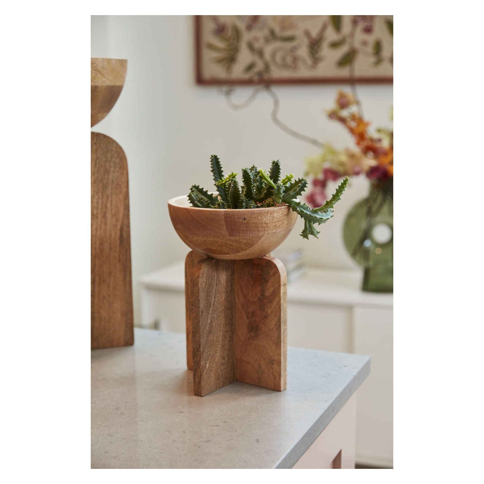 Aneth Wood Decorative Bowl 1, 11.5" H x 7" W x 7" D