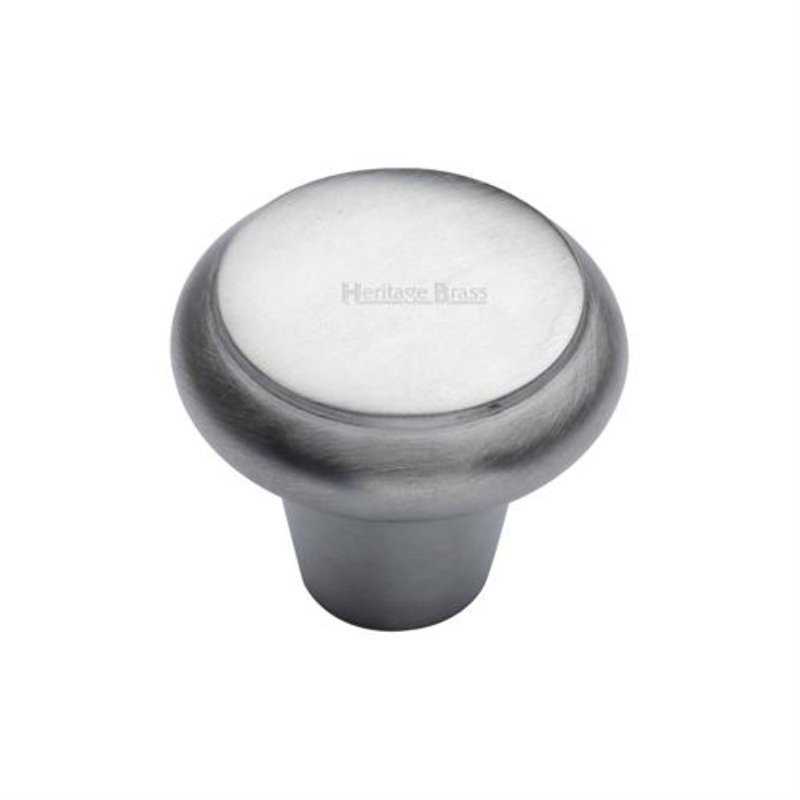 Heritage Brass Heritage Cabinet Knob Edge Design, 3.2cm H x 3.8cm W x 3.8cm D, Satin Chrome