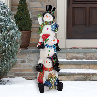 SnowBro's Illuminated Snowman Holiday Statue