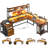 Mobean L-Shaped Computer Desk with Power Outlet-1875394629
