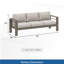 Canapé de patio 75 po 3 places toutes saisons en métal avec coussins épais beige et structure kaki-1274475310-1274475306