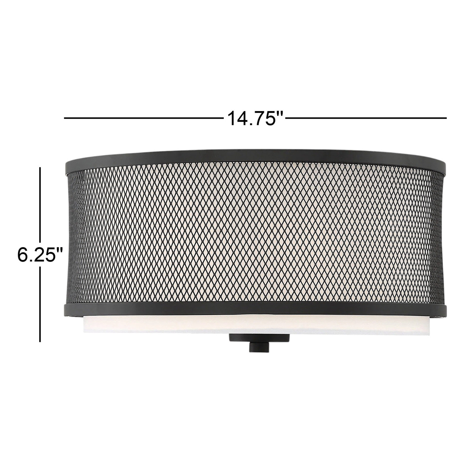 Penn 3-Light Flush Mount, Matte Black