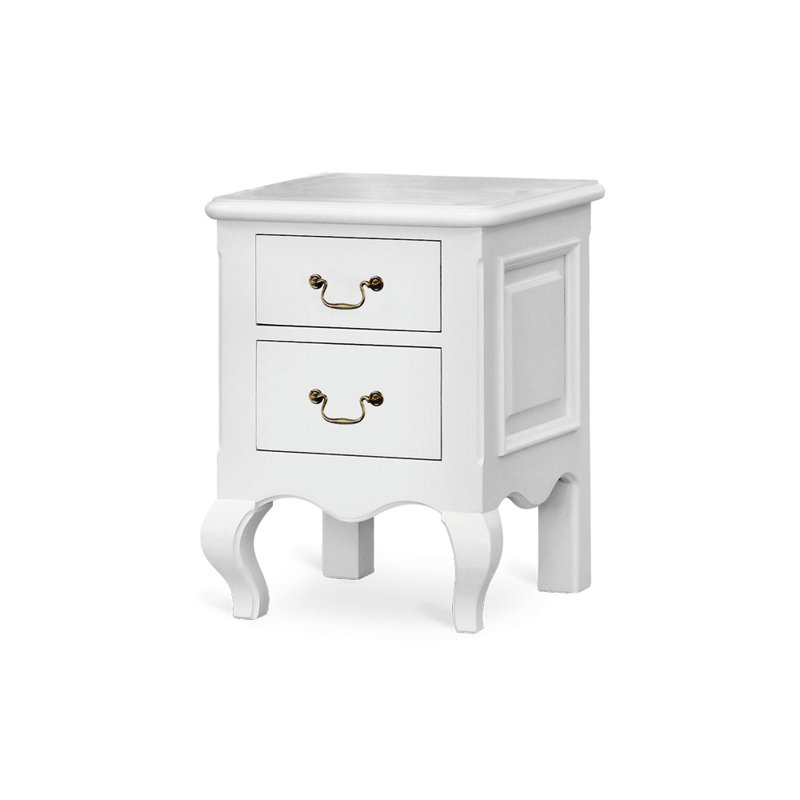 Chauvin 45 cm W Solid Wood Bedside Table