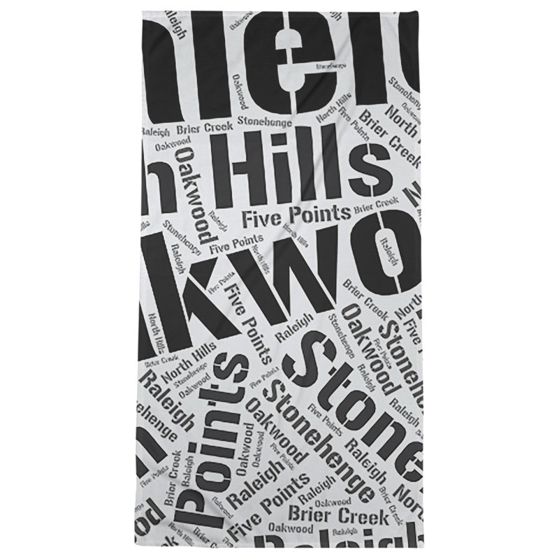 Bath Towel, Black, Raleigh, Poly/Cotton