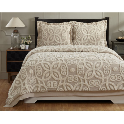 Ensemble d'édredon 100% coton à motif floral lavable à la machine avec taie décorative