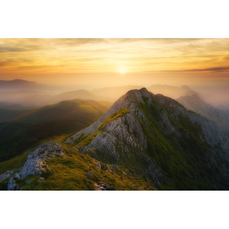 Anboto Mountain Range by Mimadeo - Wrapped Canvas Print, 30cm H x 46cm W x 3.8cm D