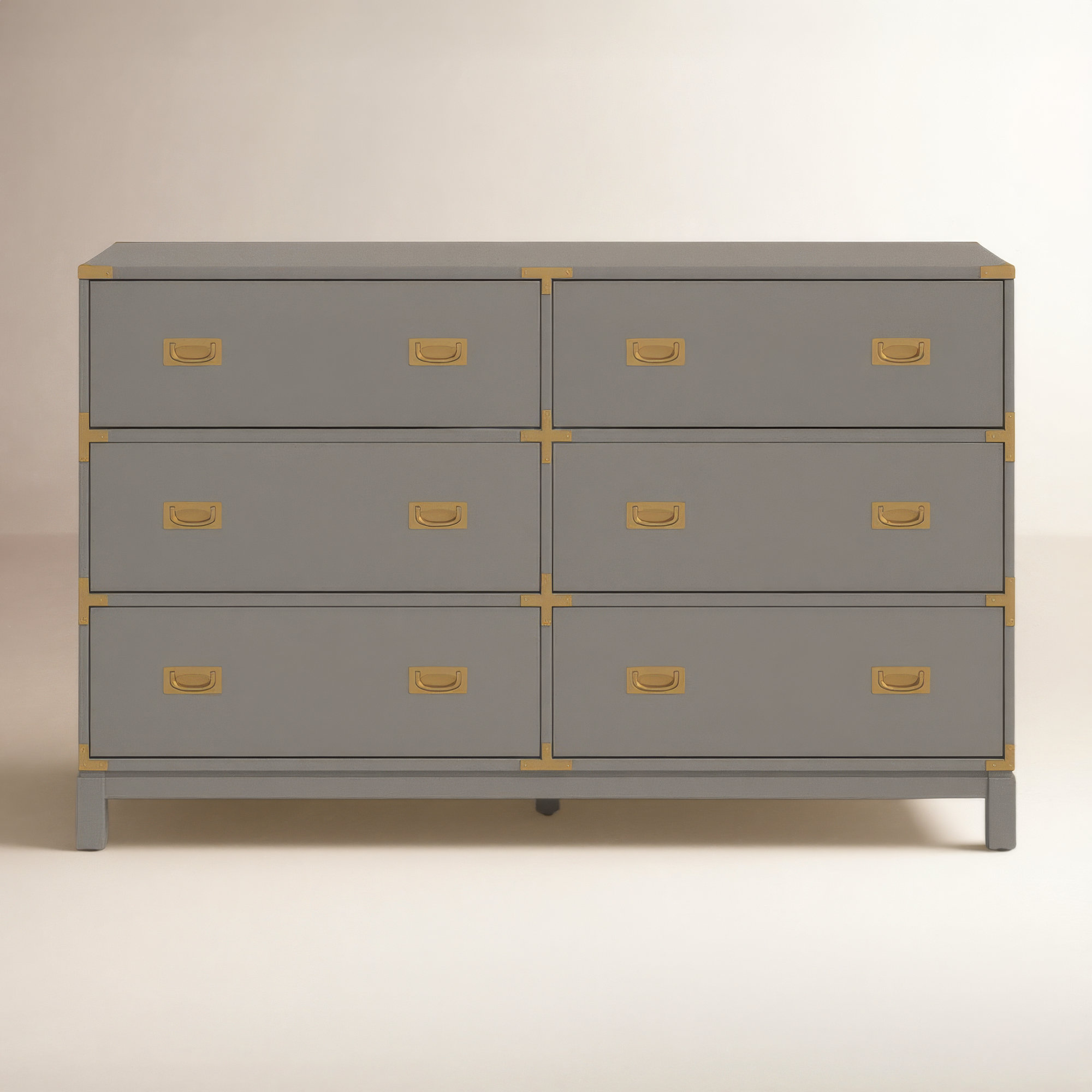 Dania 6-Drawer Dresser, Gray