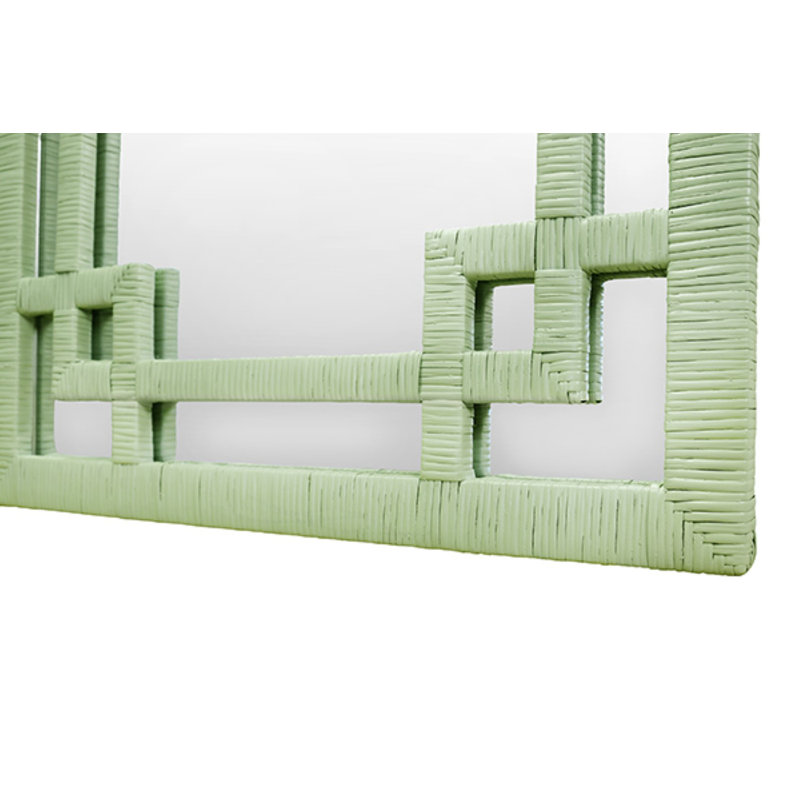 Rotin à motif de clé grecque, Vert
