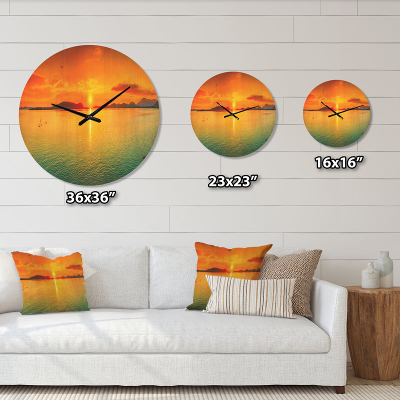 Horloge murale Sunset, Grand