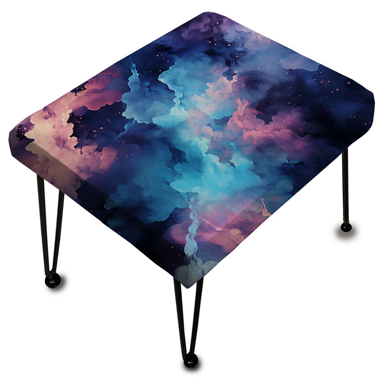 Nebula Reverie Moody Patterns - Repose-pieds rectangulaire floral