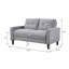 Ensemble de canapé capitonné 3 pièces avec accoudoirs capitonnés beige-1095562111