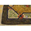 Small Scatter Size American Hooked Wool 1930s Antique Rug