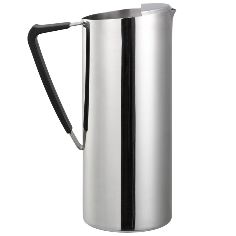 Slim Stainless Steel Double Wall Pitcher with Ice Guard