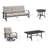 Chamber 5 Piece Aluminum Conversation Sofa Seating Group with Sunbrella® Cushions