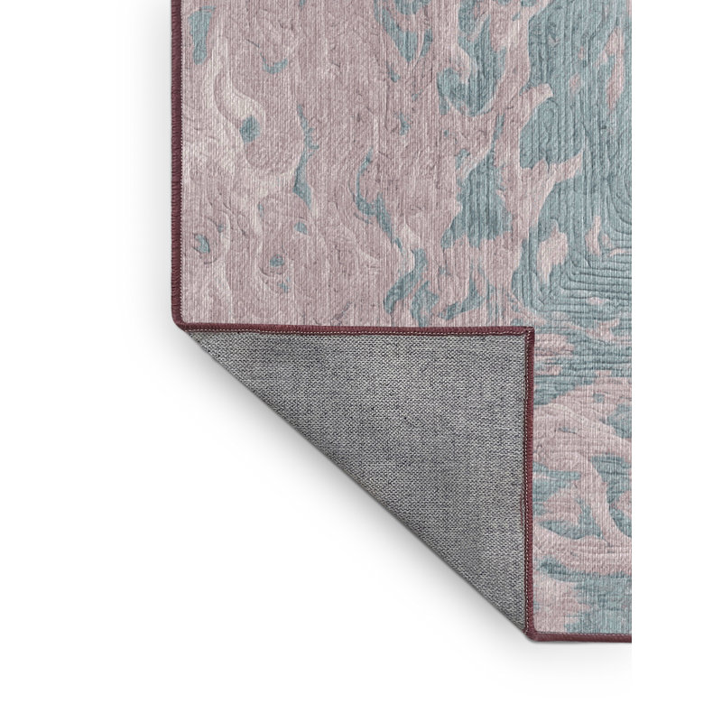 Machine Washable Beige Area Rug, Rectangle 7' x 9'