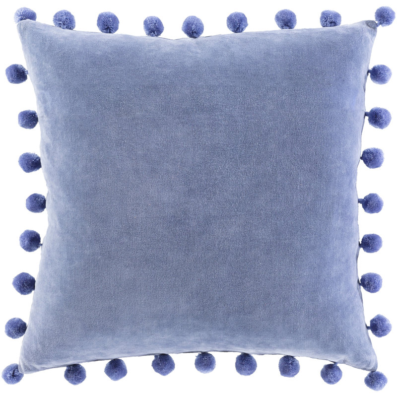 Housse de coussin carré en velours, Denim