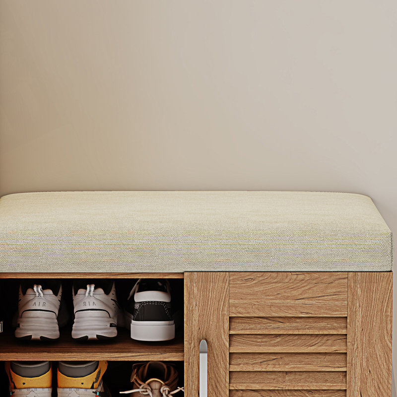 Armoire à chaussures multifonctionnelle avec banc, banc à chaussures avec coussin, étagère à chaussures autoportante, armoire d'entrée