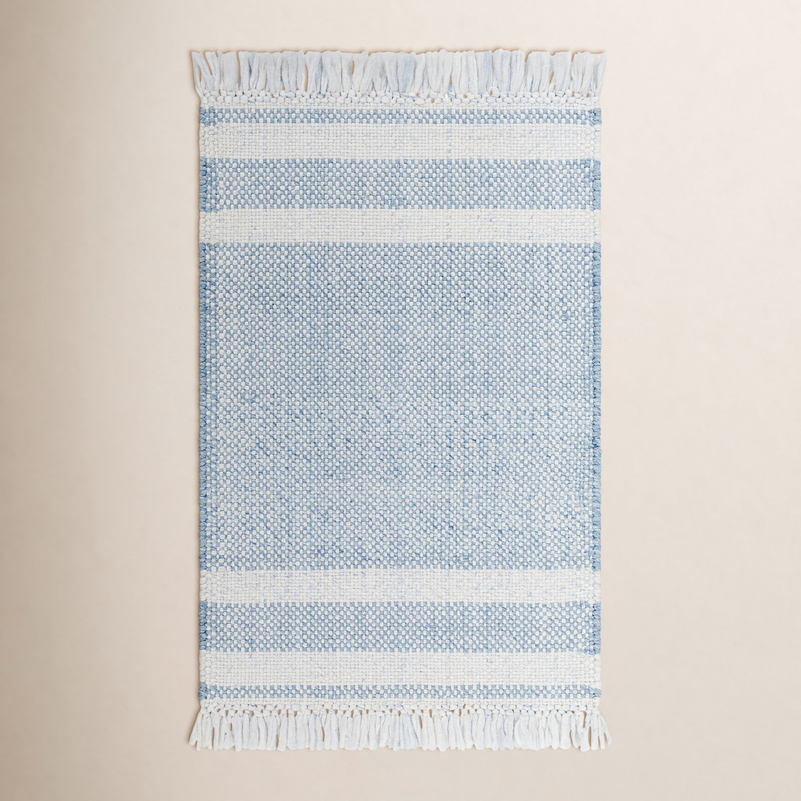 Bretson Hand-Woven Outdoor Striped Rug, Rectangle 5' x 7'6"