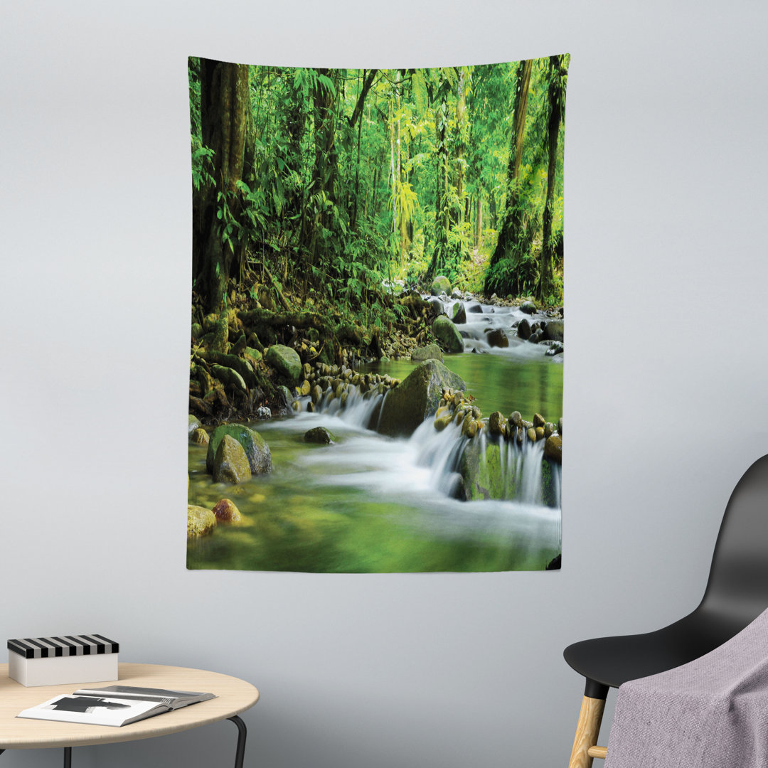 Tropic Mountain Stream Wandteppich