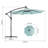 10Ft Solar-Powered Poolside Umbrella With System 10Ft Offset Hanging Solar Led Umbrella, Adjustable Height --1938687659