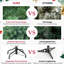 Arbre de Noël avec 760 pointes et fil mémoire, à charnières, look complet pour décoration intérieure des Fêtes - arbre artificiel de 6 pieds, pointes, configuration classique-877700315