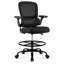 Chaise de dessin ergonomique réglable en hauteur avec soutien lombaire, chaise de bureau haute avec accoudoirs relevables, noire-85131486-85131487