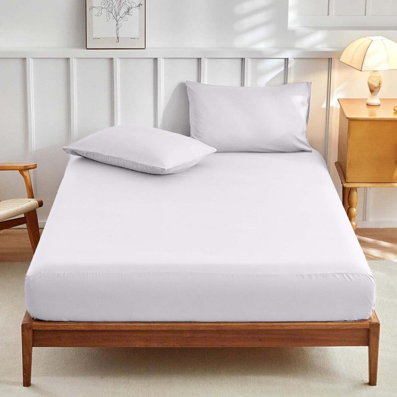 Luxurious 4-Piece Microfiber Duvet Complete Cover Set, Single Duvet Cover Set + 2 Additional Pieces, White